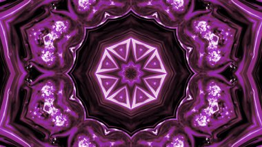 Soyut boya fırça mürekkep patlayabilir formanın düzgün kavramı simetrik desen süs dekoratif Kaleidoscope hareketi geometrik daire ve yıldız şekiller