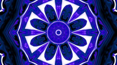 Soyut boya fırça mürekkep patlayabilir formanın düzgün kavramı simetrik desen süs dekoratif Kaleidoscope hareketi geometrik daire ve yıldız şekiller