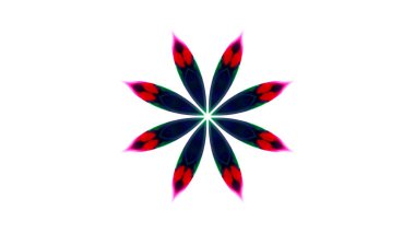 Soyut boya fırça mürekkep patlayabilir formanın düzgün kavramı simetrik desen süs dekoratif Kaleidoscope hareketi geometrik daire ve yıldız şekiller