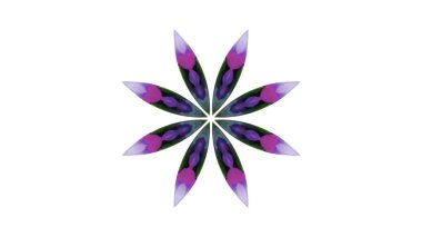 Soyut boya fırça mürekkep patlayabilir formanın düzgün kavramı simetrik desen süs dekoratif Kaleidoscope hareketi geometrik daire ve yıldız şekiller