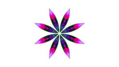 Soyut boya fırça mürekkep patlayabilir formanın düzgün kavramı simetrik desen süs dekoratif Kaleidoscope hareketi geometrik daire ve yıldız şekiller