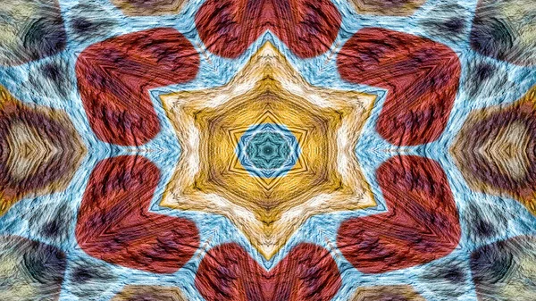 Abstrakte Holz Hintergrund Konzept Symmetrische Muster Ornamentale Dekorative Kaleidoskop Bewegung — Stockfoto