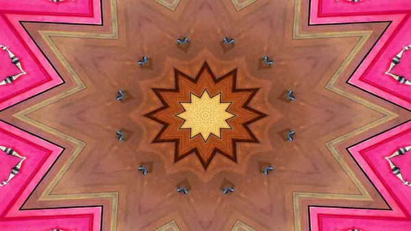 Αφηρημένα Φόντο Ξύλινη Έννοια Συμμετρικό Μοτίβο Διακοσμητικά Διακοσμητικά Καλειδοσκόπιο Κίνημα — Φωτογραφία Αρχείου