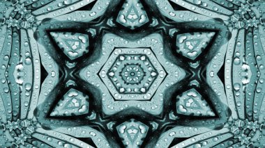 Soyut su kavramı simetrik desen süs dekoratif Kaleidoscope hareketi geometrik daire ve yıldız şekiller
