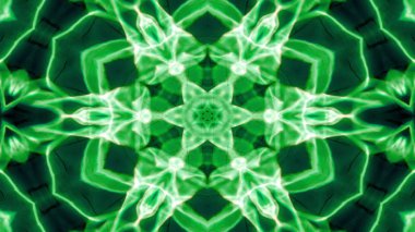 Soyut su kavramı simetrik desen süs dekoratif Kaleidoscope hareketi geometrik daire ve yıldız şekiller