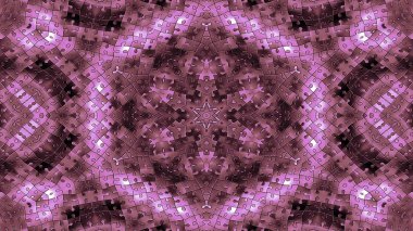 Soyut bulmacalar kavramı simetrik desen süs dekoratif Kaleidoscope hareketi geometrik daire ve yıldız şekiller