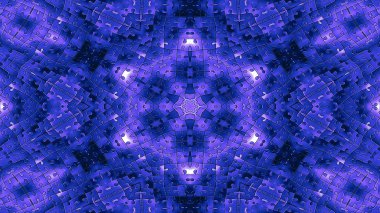 Soyut bulmacalar kavramı simetrik desen süs dekoratif Kaleidoscope hareketi geometrik daire ve yıldız şekiller