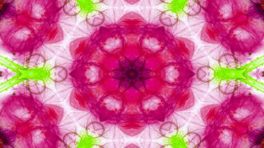 Soyut boya fırça mürekkep patlayabilir formanın düzgün kavramı simetrik desen süs dekoratif Kaleidoscope hareketi geometrik daire ve yıldız şekli