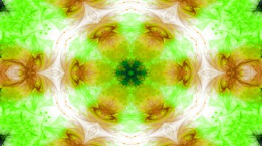 Soyut boya fırça mürekkep patlayabilir formanın düzgün kavramı simetrik desen süs dekoratif Kaleidoscope hareketi geometrik daire ve yıldız şekli