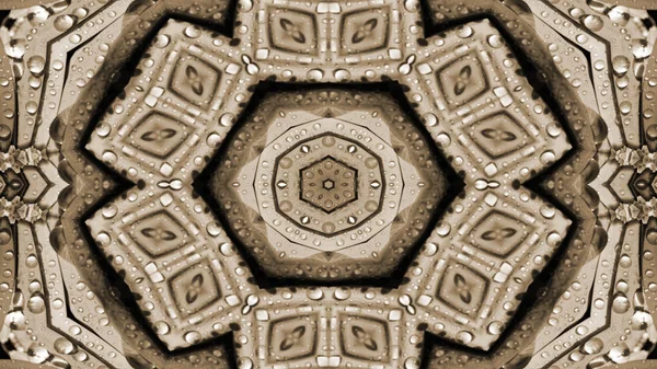 Concepto Agua Abstracto Patrón Simétrico Caleidoscopio Decorativo Ornamental Movimiento Círculo —  Fotos de Stock