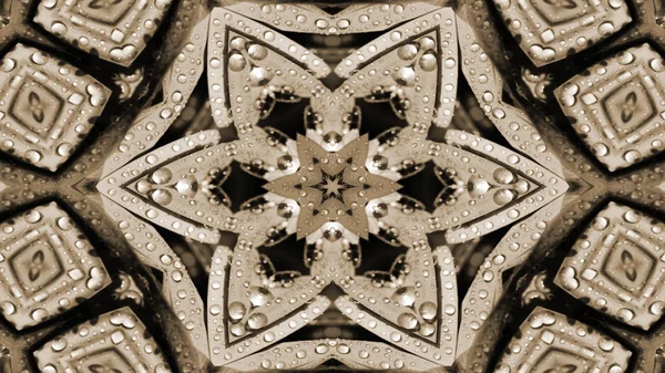 Abstraktní Vody Koncept Symetrický Vzor Okrasné Dekorativní Kaleidoskop Hnutí Geometrické — Stock fotografie