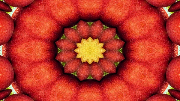 Abstrakte Pflanzliche Lebensmittel Konzept Symmetrische Muster Ornamentale Dekorative Kaleidoskop Bewegung — Stockfoto