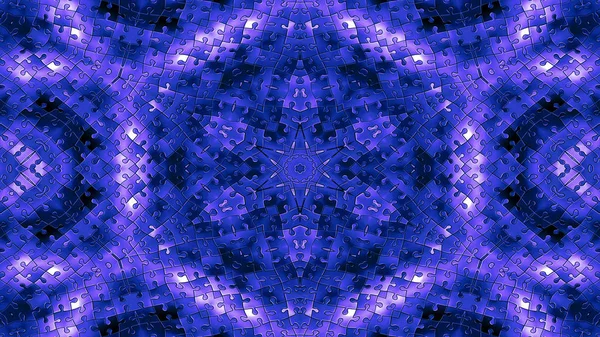 Αφηρημένο Παζλ Έννοια Συμμετρικό Μοτίβο Διακοσμητικά Διακοσμητικά Καλειδοσκόπιο Κίνημα Γεωμετρικά — Φωτογραφία Αρχείου