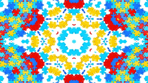Elvont Nehézség Koncepció Szimmetrikus Minta Díszítő Dekoratív Kaleidoszkóp Mozgalom Geometriai — Stock Fotó