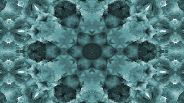 Soyut boya fırça mürekkep patlayabilir formanın düzgün kavramı simetrik desen süs dekoratif Kaleidoscope hareketi geometrik daire ve yıldız şekli