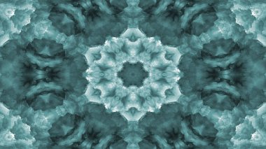 Soyut boya fırça mürekkep patlayabilir formanın düzgün kavramı simetrik desen süs dekoratif Kaleidoscope hareketi geometrik daire ve yıldız şekli