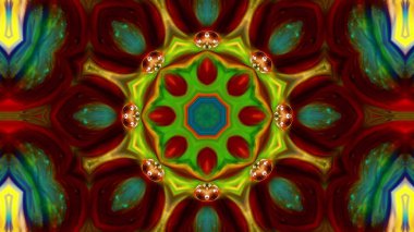 Boya mürekkep fırça Kaleidoscope