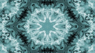 Soyut boya fırça mürekkep patlayabilir formanın düzgün kavramı simetrik desen süs dekoratif Kaleidoscope hareketi geometrik daire ve yıldız şekli