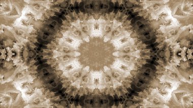 Soyut boya fırça mürekkep patlayabilir formanın düzgün kavramı simetrik desen süs dekoratif Kaleidoscope hareketi geometrik daire ve yıldız şekli