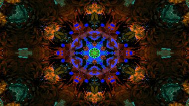 Boya mürekkep fırça Kaleidoscope