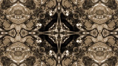 Soyut boya fırça mürekkep patlayabilir formanın düzgün kavramı simetrik desen süs dekoratif Kaleidoscope hareketi geometrik daire ve yıldız şekli