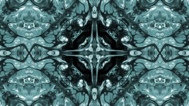 Soyut boya fırça mürekkep patlayabilir formanın düzgün kavramı simetrik desen süs dekoratif Kaleidoscope hareketi geometrik daire ve yıldız şekli