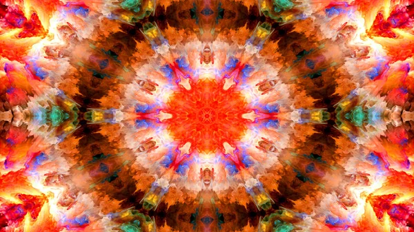 Soyut boya fırça mürekkep patlayabilir formanın düzgün kavramı simetrik desen süs dekoratif Kaleidoscope hareketi geometrik daire ve yıldız şekli