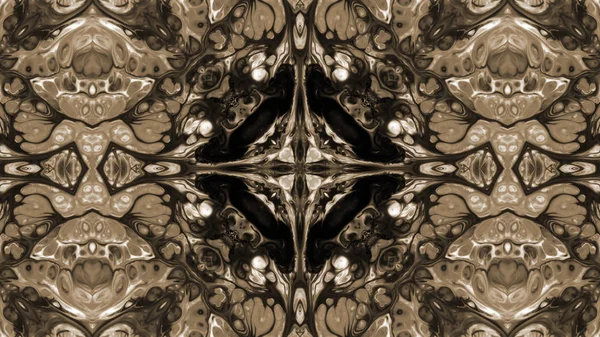 Soyut boya fırça mürekkep patlayabilir formanın düzgün kavramı simetrik desen süs dekoratif Kaleidoscope hareketi geometrik daire ve yıldız şekli