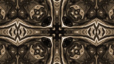 Soyut boya fırça mürekkep patlayabilir formanın düzgün kavramı simetrik desen süs dekoratif Kaleidoscope hareketi geometrik daire ve yıldız şekli