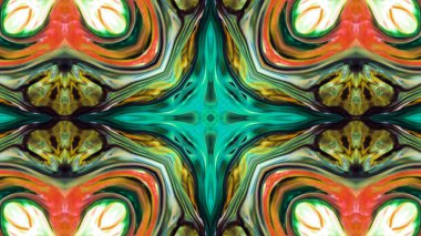 Soyut boya fırça mürekkep patlayabilir formanın düzgün kavramı simetrik desen süs dekoratif Kaleidoscope hareketi geometrik daire ve yıldız şekli