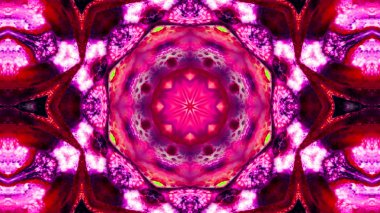 Soyut boya fırça mürekkep patlayabilir formanın düzgün kavramı simetrik desen süs dekoratif Kaleidoscope hareketi geometrik daire ve yıldız şekli