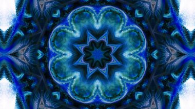 Soyut boya fırça mürekkep patlayabilir formanın düzgün kavramı simetrik desen süs dekoratif Kaleidoscope hareketi geometrik daire ve yıldız şekli