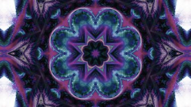 Soyut boya fırça mürekkep patlayabilir formanın düzgün kavramı simetrik desen süs dekoratif Kaleidoscope hareketi geometrik daire ve yıldız şekli