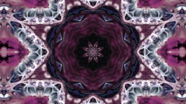 Soyut boya fırça mürekkep patlayabilir formanın düzgün kavramı simetrik desen süs dekoratif Kaleidoscope hareketi geometrik daire ve yıldız şekli