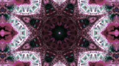 Soyut boya fırça mürekkep patlayabilir formanın düzgün kavramı simetrik desen süs dekoratif Kaleidoscope hareketi geometrik daire ve yıldız şekli