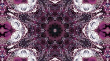 Soyut boya fırça mürekkep patlayabilir formanın düzgün kavramı simetrik desen süs dekoratif Kaleidoscope hareketi geometrik daire ve yıldız şekli