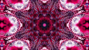 Soyut boya fırça mürekkep patlayabilir formanın düzgün kavramı simetrik desen süs dekoratif Kaleidoscope hareketi geometrik daire ve yıldız şekli