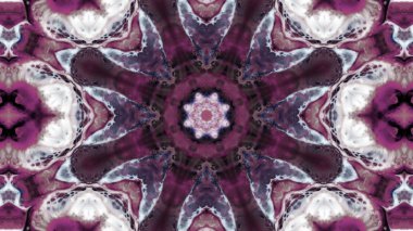 Soyut boya fırça mürekkep patlayabilir formanın düzgün kavramı simetrik desen süs dekoratif Kaleidoscope hareketi geometrik daire ve yıldız şekli