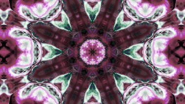 Soyut boya fırça mürekkep patlayabilir formanın düzgün kavramı simetrik desen süs dekoratif Kaleidoscope hareketi geometrik daire ve yıldız şekli