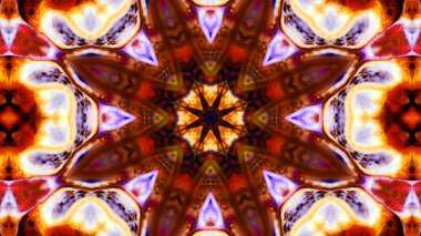 Soyut boya fırça mürekkep patlayabilir formanın düzgün kavramı simetrik desen süs dekoratif Kaleidoscope hareketi geometrik daire ve yıldız şekli