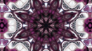 Soyut boya fırça mürekkep patlayabilir formanın düzgün kavramı simetrik desen süs dekoratif Kaleidoscope hareketi geometrik daire ve yıldız şekli