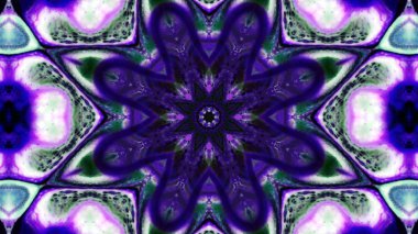 Soyut boya fırça mürekkep patlayabilir formanın düzgün kavramı simetrik desen süs dekoratif Kaleidoscope hareketi geometrik daire ve yıldız şekli