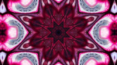 Soyut boya fırça mürekkep patlayabilir formanın düzgün kavramı simetrik desen süs dekoratif Kaleidoscope hareketi geometrik daire ve yıldız şekli