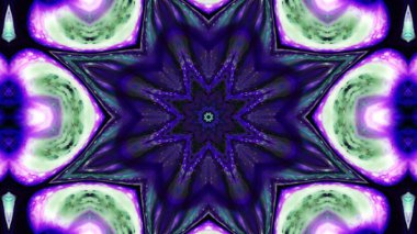 Soyut boya fırça mürekkep patlayabilir formanın düzgün kavramı simetrik desen süs dekoratif Kaleidoscope hareketi geometrik daire ve yıldız şekli