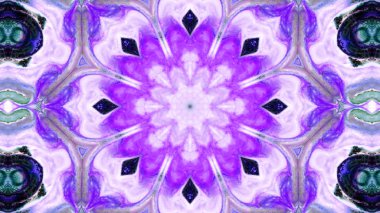 Soyut boya fırça mürekkep patlayabilir formanın düzgün kavramı simetrik desen süs dekoratif Kaleidoscope hareketi geometrik daire ve yıldız şekli