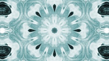 Soyut boya fırça mürekkep patlayabilir formanın düzgün kavramı simetrik desen süs dekoratif Kaleidoscope hareketi geometrik daire ve yıldız şekli