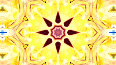 Soyut boya fırça mürekkep patlayabilir formanın düzgün kavramı simetrik desen süs dekoratif Kaleidoscope hareketi geometrik daire ve yıldız şekli