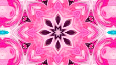 Soyut boya fırça mürekkep patlayabilir formanın düzgün kavramı simetrik desen süs dekoratif Kaleidoscope hareketi geometrik daire ve yıldız şekli