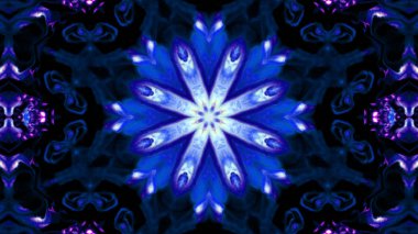 Soyut boya fırça mürekkep patlayabilir formanın düzgün kavramı simetrik desen süs dekoratif Kaleidoscope hareketi geometrik daire ve yıldız şekli