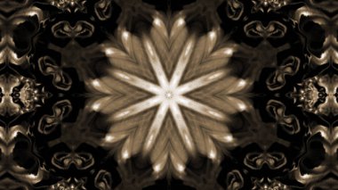 Soyut boya fırça mürekkep patlayabilir formanın düzgün kavramı simetrik desen süs dekoratif Kaleidoscope hareketi geometrik daire ve yıldız şekli